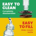 Extra Birds Classic Hummingbird Feeder, Vintage Glass Bottle, 5 Feeding... - Image 6