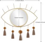 KHOYIME Evil Eye Wall Mirror Boho Gold Mirrors Ornamental Steel Mirror... - Image 4