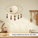 KHOYIME Evil Eye Wall Mirror Boho Gold Mirrors Ornamental Steel Mirror... - Image 5