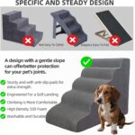 5 Step Pet Stairs Ramp for Excessive Beds Sofas 23-30 Inch with Sturdy Non ... - Image 8