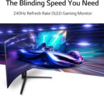 LG 45GR95QE-B Curved Ultragear Gaming Monitor 45-Inch (3440 x 1440) OL... - Image 5