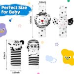 Child Socks & Wrist Rattles Toys for 0-12 Month,Black And White Excessive Co... - Image 5