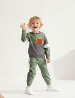 Toddler Boy Garments Lengthy Sleeve Hoodie Sweatsuits Tops and Pants 2Pcs ... - Image 4