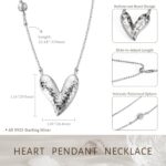 D-POW Coronary heart Pendant Necklaces for Ladies Stacked Pendant Necklace Adjus... - Image 7