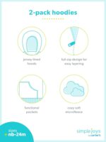 Easy Joys by Carter's ladies 2-pack Full Zip Hoodies - Image 4