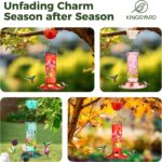 Kingsyard Hummingbird Feeder for Outside Hanging - Charming Patterned ... - Image 7