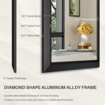 28x36 Inch Black Rest room Mirror for Wall, Thick Steel Framed Rectangl... - Image 5