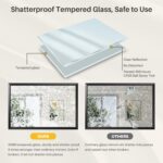 28x36 Inch Black Rest room Mirror for Wall, Thick Steel Framed Rectangl... - Image 7