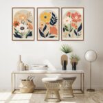 KAIRNE Boho Canvas Wall Artwork,Summary Floral Wall Decor,Fashionable Minimali... - Image 7
