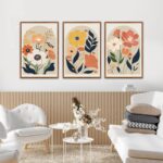 KAIRNE Boho Canvas Wall Artwork,Summary Floral Wall Decor,Fashionable Minimali... - Image 8