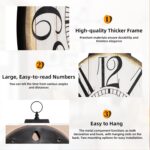 Massive Wall Clocks, 29 Inch-Excessive Outsized Oval French Classic Farmhous... - Image 4