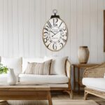 Massive Wall Clocks, 29 Inch-Excessive Outsized Oval French Classic Farmhous... - Image 6