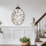 Massive Wall Clocks, 29 Inch-Excessive Outsized Oval French Classic Farmhous... - Image 7