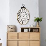 Massive Wall Clocks, 29 Inch-Excessive Outsized Oval French Classic Farmhous... - Image 9