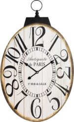 Massive Wall Clocks, 29 Inch-Excessive Outsized Oval French Classic Farmhous... - Image 10