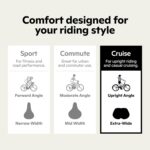 Schwinn Consolation Bike Seat, Quilted or Foam Padded Bike Saddle, Varied... - Image 3