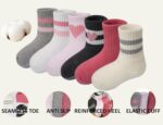 Toddler Grip Socks with Non-Slip, Unisex Child Retro Stripe Seamless Cr... - Image 6