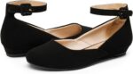 DREAM PAIRS Ladies's Gown Flats Ballet Low Wedge Spherical Toe Ankle Strap... - Image 5