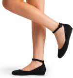 DREAM PAIRS Ladies's Gown Flats Ballet Low Wedge Spherical Toe Ankle Strap... - Image 6