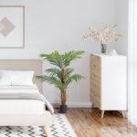 VEVOR Synthetic ​Palm Tree, 4 FT Tall Fake Plant with 10 Synthetic L... - Image 6