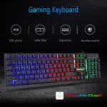 BlueFinger RGB Gaming Keyboard and Backlit Mouse Combo, USB Wired, LED... - Image 4