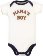 Hudson Child Unisex Child Cotton Bodysuits, Brown Navy Mamas Boy 3-Pack,... - Image 4