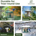 Kingsyard Mesh Caged Fowl Feeders for Out of doors Hanging, Tube Squirrel P... - Image 8