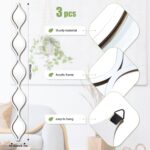 Yulejo 3 Pcs Acrylic Teardrop Mirror Wall Decor Ornamental Mirror Narr... - Image 3