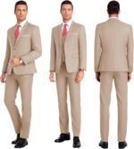 Excessive-Finish Fits Males Go well with Groomsmen Go well with Orange Slim Match 3 Items Go well with f... - Image 4