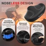 BLUEWIND New Noseless Outsized Bike Seat, Large Bicycle Saddle Novel B... - Image 3