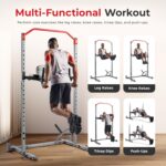 Sunny Well being & Health Energy Cage Squat Rack Improve Attachments, Dip ... - Image 3