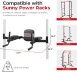 Sunny Well being & Health Energy Cage Squat Rack Improve Attachments, Dip ... - Image 5