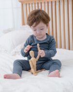 AVAUMA Child Boys Ladies Pajama Set Children Toddler Cosy match Fundamental Cotton S... - Image 6