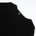 Artfish Girls's Lengthy Sleeve Scoop Neck V Notch Ribbed Slim Fitted Casu... - Image 4