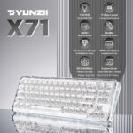 YUNZII X71 Wi-fi Sizzling Swappable Clear Mechanical Keyboard with... - Image 3