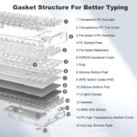 YUNZII X71 Wi-fi Sizzling Swappable Clear Mechanical Keyboard with... - Image 6