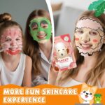 18 Pack Animal Face Masks for Children, Bulk Sheet Face Masks Skincare for ... - Image 7