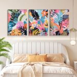 Framed 3Pcs Tropical Floral Wall Artwork Colourful Canvas Prints with Tropi... - Image 8