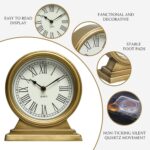 Gold Mantle Clock – Classic Fashion Desk Clock for Dwelling Room Décor,Vi... - Image 9