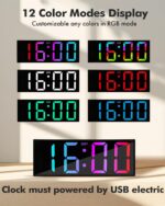 Alampan 12" Giant Digital Wall Clock with Distant Management, USB Powered,... - Image 4