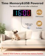 Alampan 12" Giant Digital Wall Clock with Distant Management, USB Powered,... - Image 5