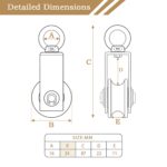 Cable Pulley Wheel for Rope with Ball Bearing, Easy No Noise, 360° S... - Image 4