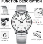 LN LENQIN Mens Watches Straightforward Learn Analog Quartz Sport Waterproof Watch ... - Image 7