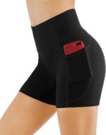 THE GYM PEOPLE Excessive Waist Yoga Shorts for Girls's Tummy Management Fitnes... - Image 5