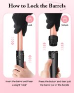 Waver Curling Iron Wand, BESTOPE PRO 5 in 1 Curling Wand Set with 3 Ba... - Image 6