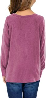 Ladies Shirts for 6-13 Years Lengthy Sleeve Crewneck Tops with Pockets - Image 3