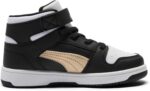 Puma, Unisex-Baby, Rebound Layup Mid Hook and Loop, Puma Black-Puma G... - Image 5