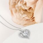Moissanite Pendant Necklace for Ladies – 925 Sterling Silver Necklace f... - Image 3
