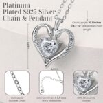 Moissanite Pendant Necklace for Ladies – 925 Sterling Silver Necklace f... - Image 5