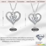 Moissanite Pendant Necklace for Ladies – 925 Sterling Silver Necklace f... - Image 6